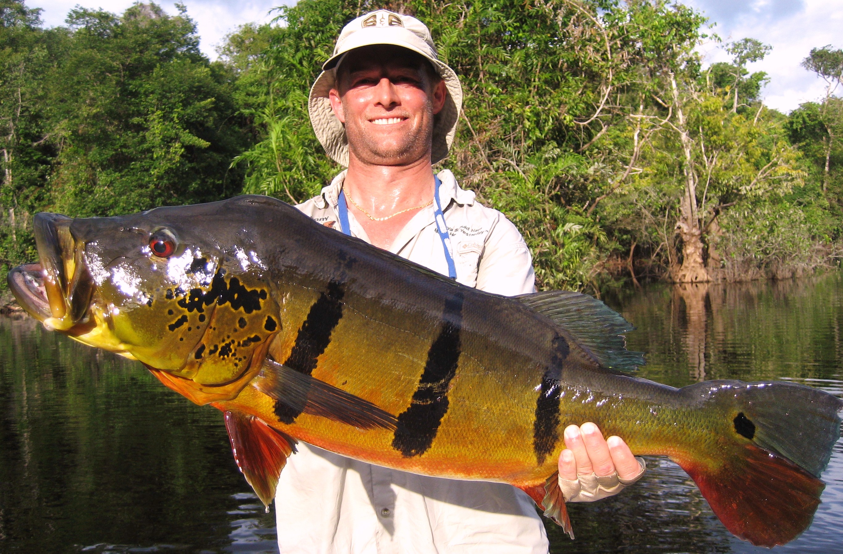 Spots and Species from , Brazil with Capt Peacock bass fishing.